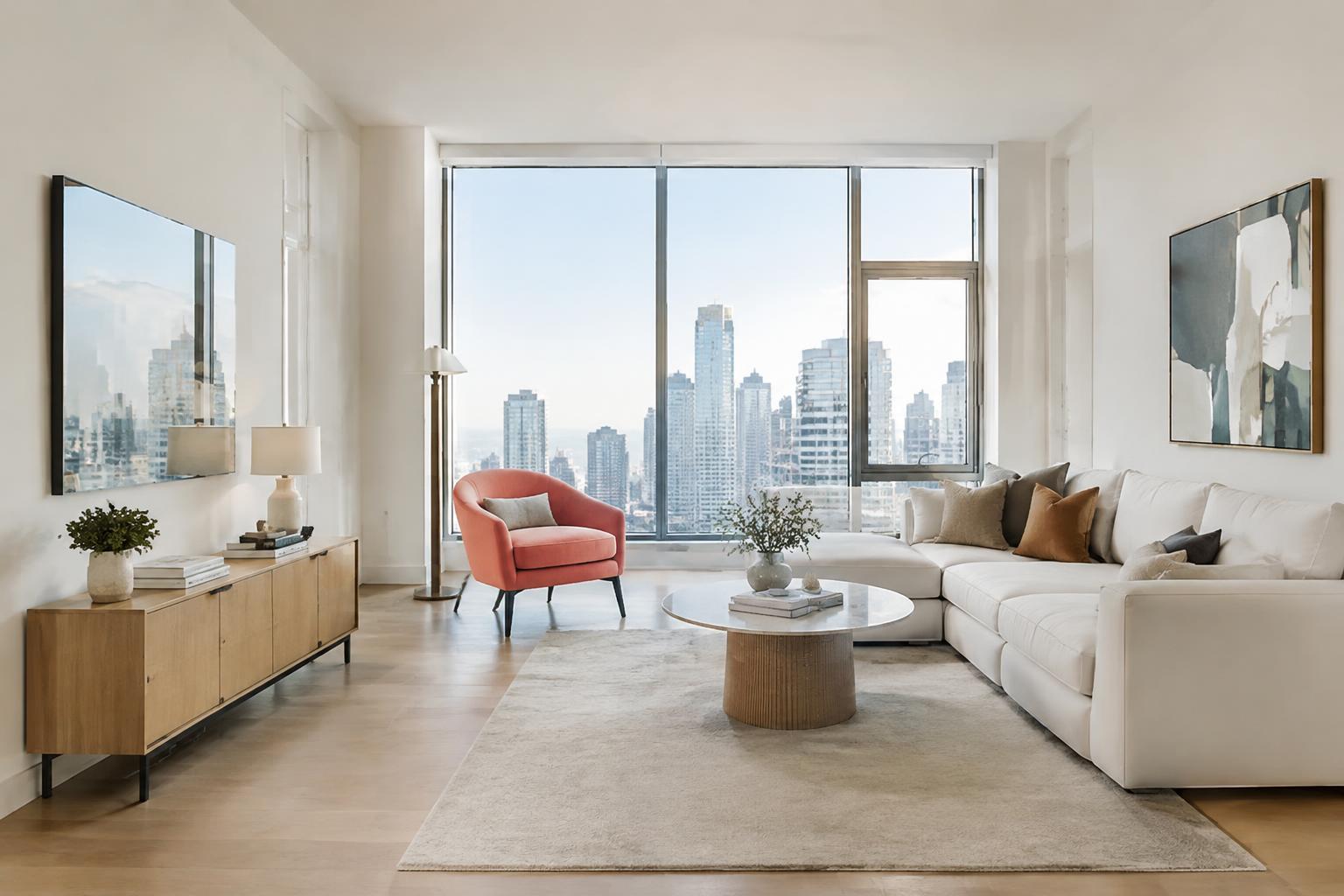 Bright condo living room